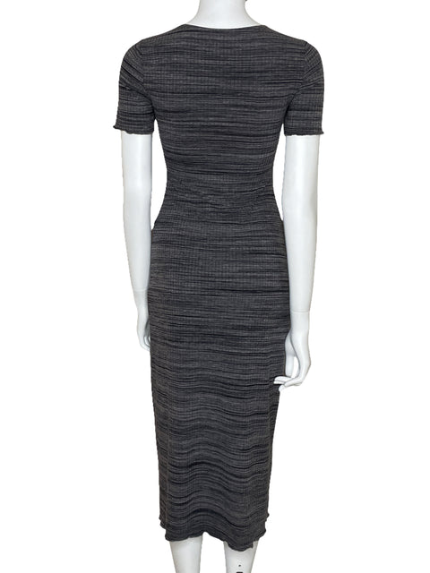 Vestido Reformation Jeans Midi Manga Corta Gris-Talla S