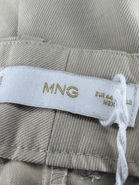 Falda MNG Recta Abierta Beige-Talla 12