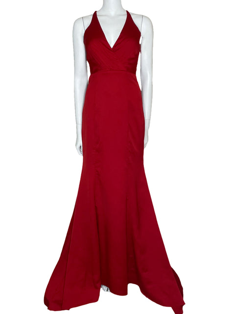 Vestido Bariano Maxi Cola De Sirena Rojo-Talla 4