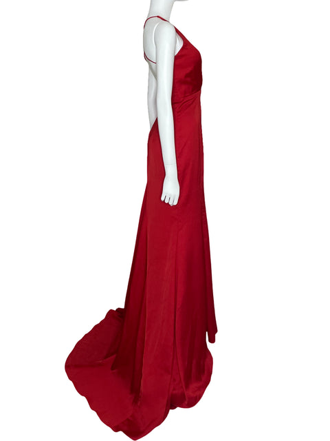 Vestido Bariano Maxi Cola De Sirena Rojo-Talla 4