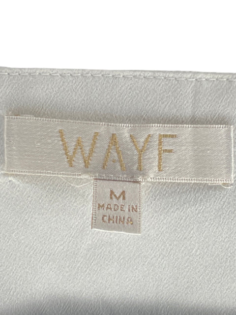 Blusa Wayf Mangas Puff Floral Blanco-Talla M