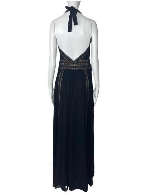 Vestido BCBG Strapless Pedreria Negro-Talla 6