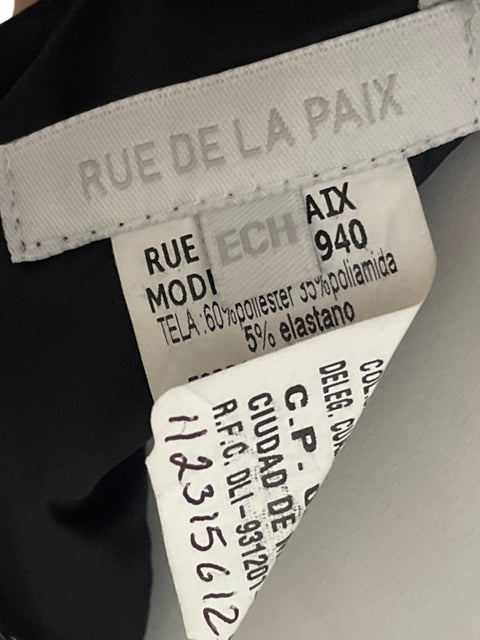 Top Rue de la Paix Crop Negro-Talla XXS