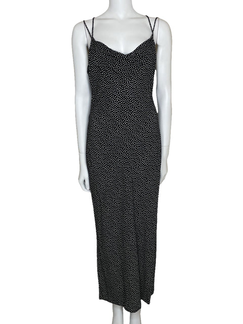 Vestido Zara Puntos Tirantes Negro-Talla S