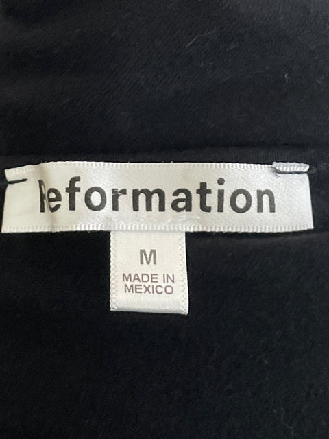 Vestido Reformation Sin Mangas Midi Negro-Talla M