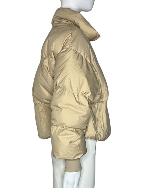 Chaqueta Orolay Puff Bolsillos Beige-Talla XS