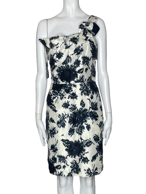 Vestido Rabbit One Shoulder Estampado Blanco-Talla 6