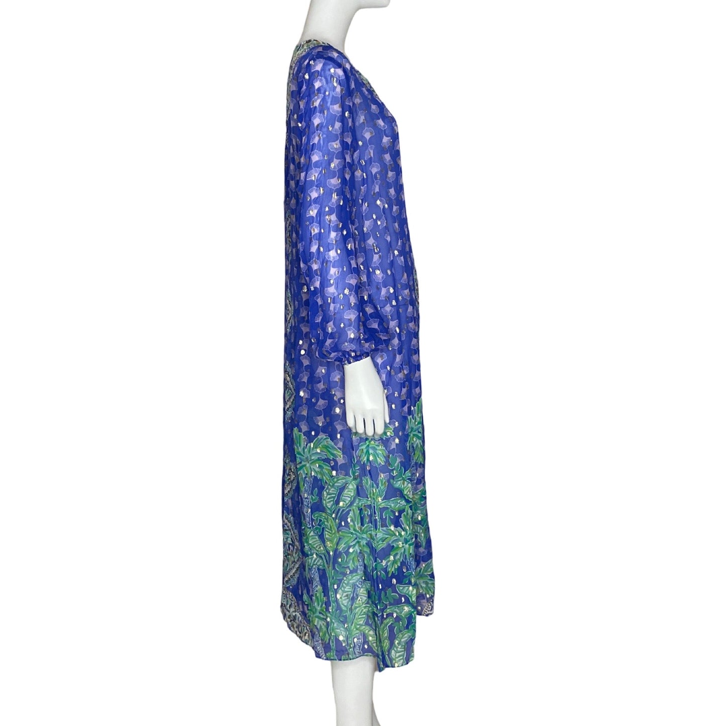 Vestido Lili Pulitzer Transparente Azul-Talla XS