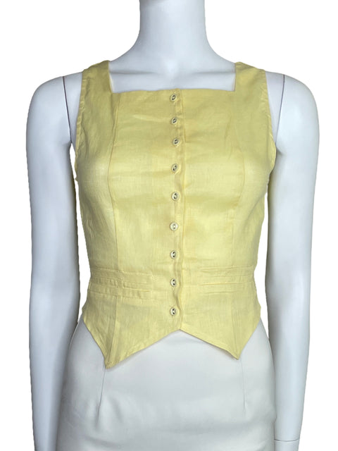 Chaleco VRG GRL Tiras Amarillo-Talla 8