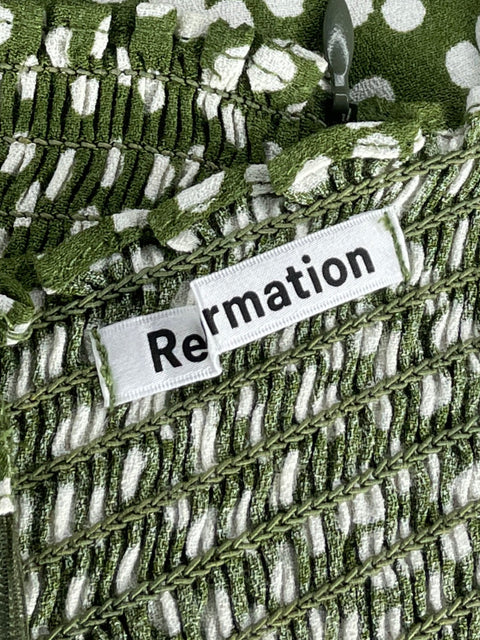 Top Reformation Puntos Sin Mangas Verde-Talla 4