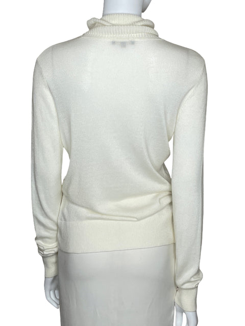 Sueter Jeanne Pierre Cuello Alto Blanco-Talla S