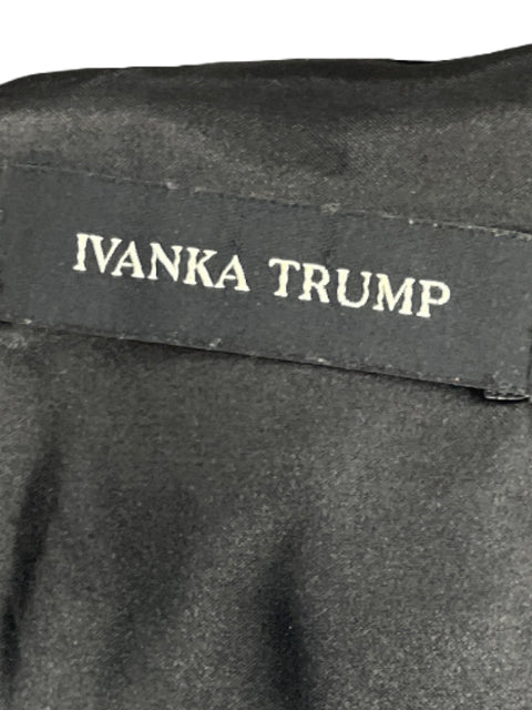 Vestido Ivanka Trump Encaje Floral Acampanado Negro-Talla 4