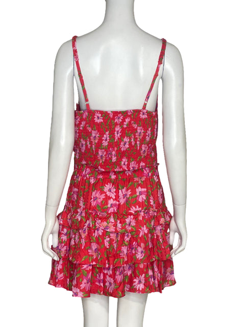 Set LoveShackFancy Top + Falda Floral Rojo - Talla 8