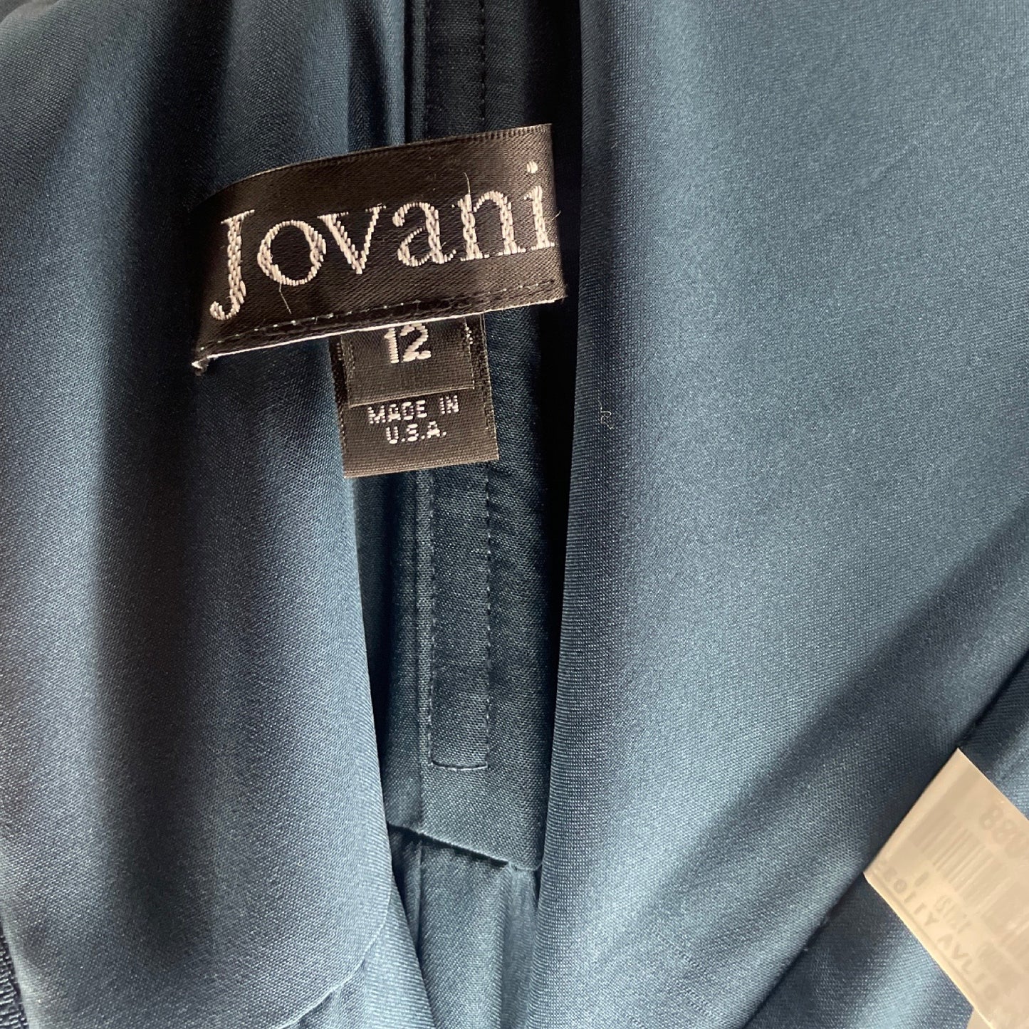 Vestido Jovani Strapple Plizado Verde-Talla 12