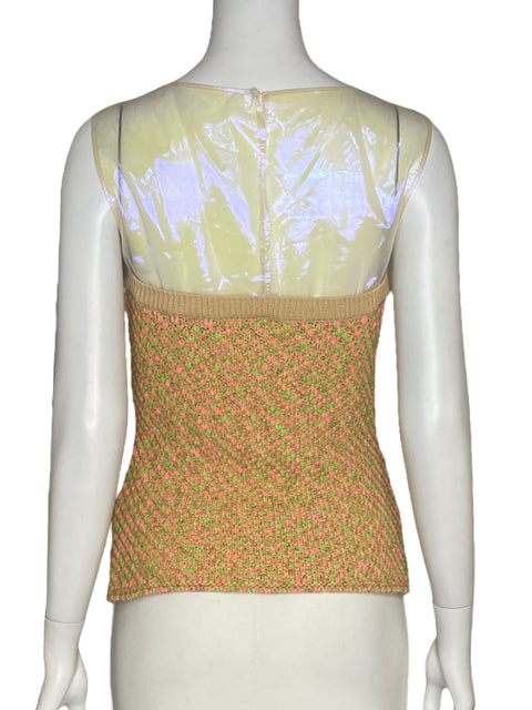 Blusa Moschino Sin Mangas Verde - Talla 8