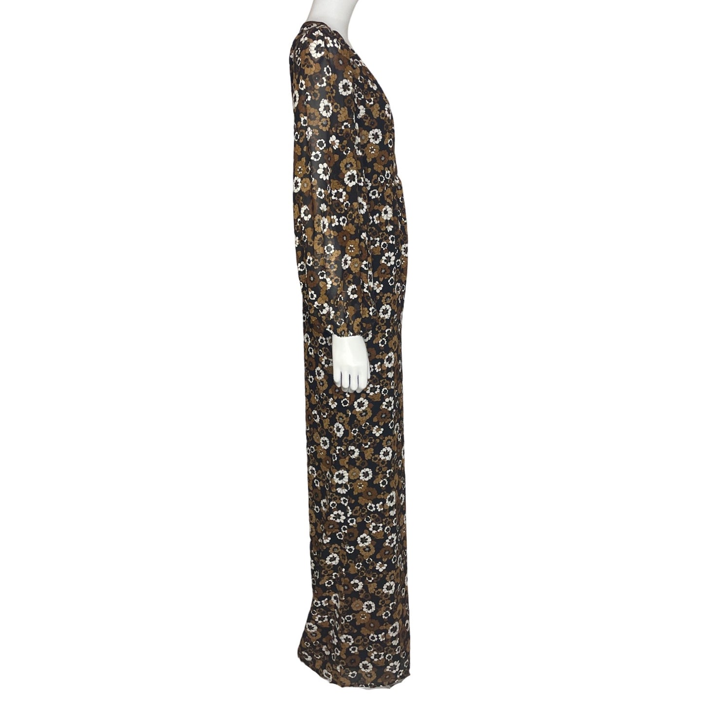Mono Michael Kors Mangas Largas Floral Marron - Talla S