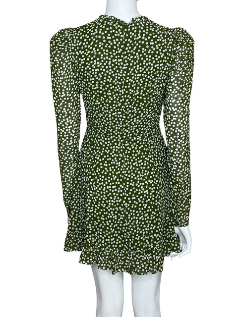 Vestido Reformation Puntos Manga Larga Verde-Talla 4