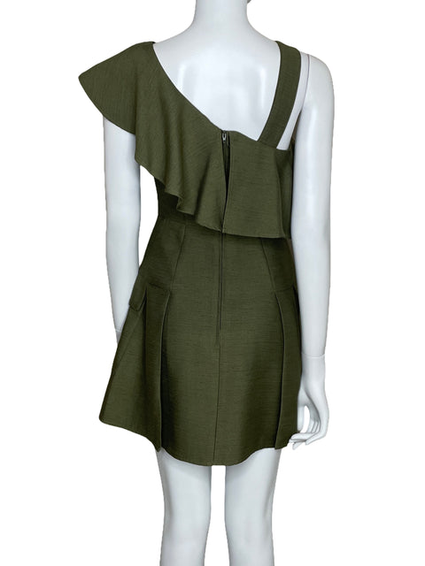 Vestido C/Meo Collective Vuelos Mini Verde-Talla XS