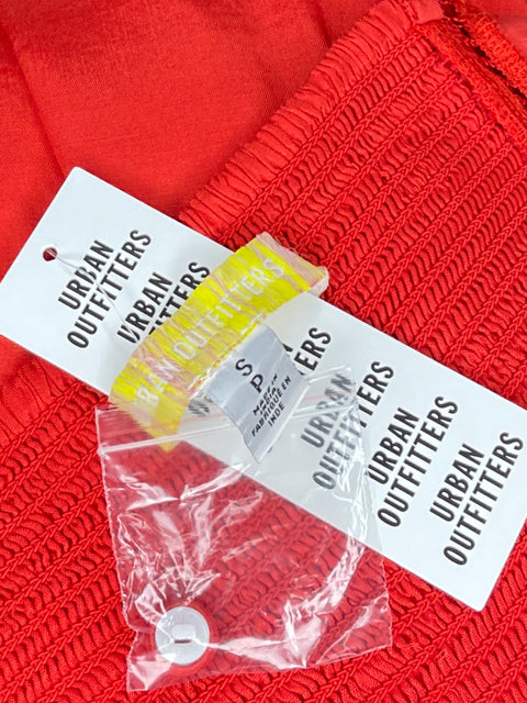 Vestido Urban Outfitters Satinado Tirantes Naranja-Talla S
