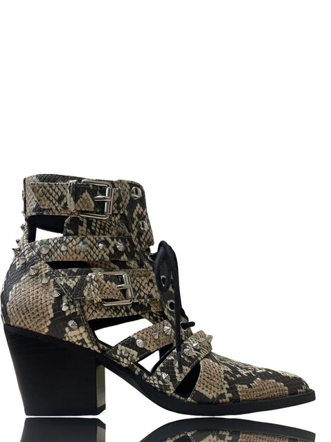 Calzado Sam Edelman Snake Tachas Marron - Talla 7.5