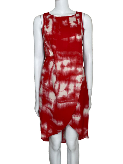 Vestido BCBG Sin Mangas Capa Naranja-Talla 02