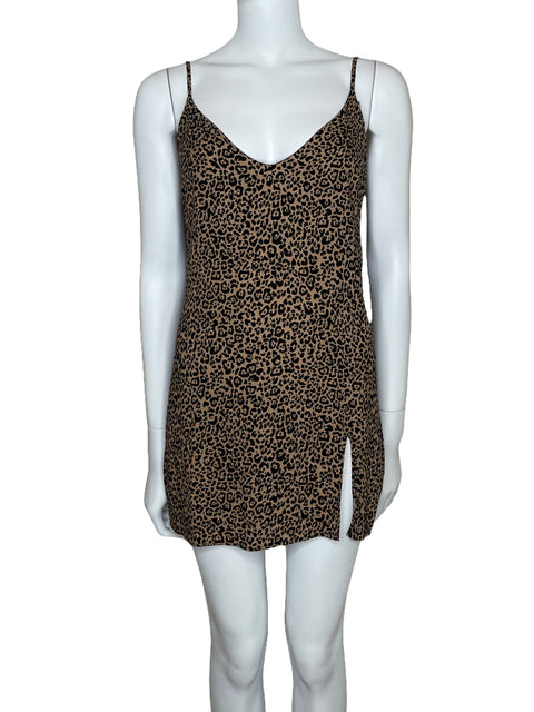 Vestido Reformation Tirantes Animal Print Beige-Talla S