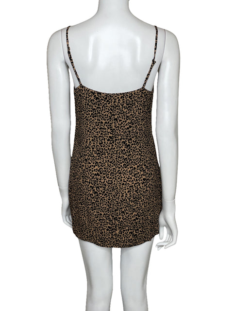Vestido Reformation Tirantes Animal Print Beige-Talla S