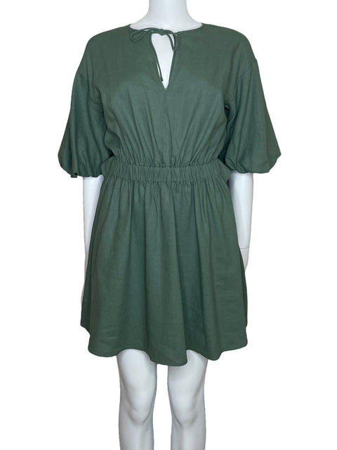 Vestido The Fifth Label Mangas Bombachas Verde-Talla 02