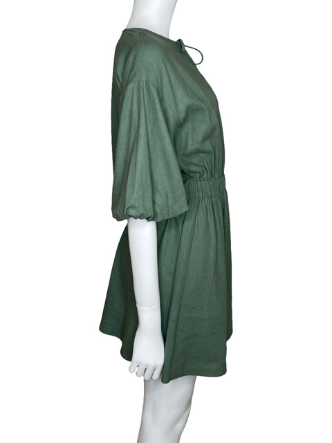 Vestido The Fifth Label Mangas Bombachas Verde-Talla 02