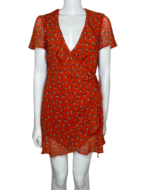 Vestido BeachRiot Floral Crossbody Naranja-Talla S