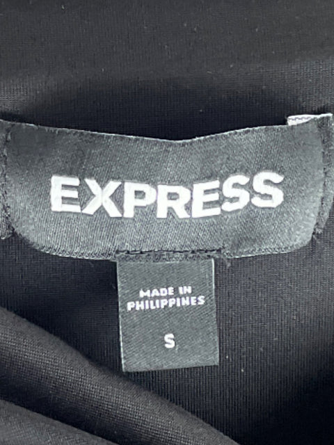 Falda Express Drapeado Negro-Talla S