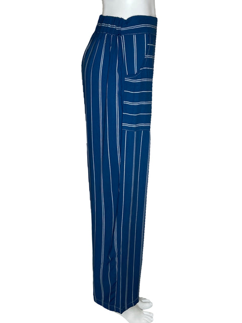 Pantalon Khioma Stretch Rayas Azul-Talla S