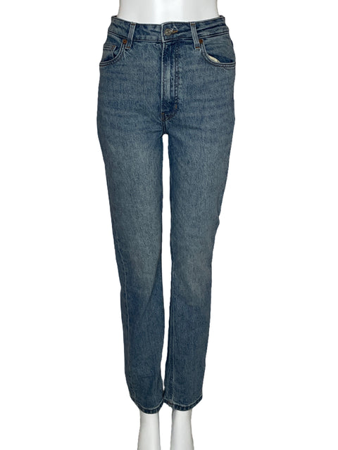 Pantalon Reformation Jeans Ultra High Rise Straight Azul-Talla 26