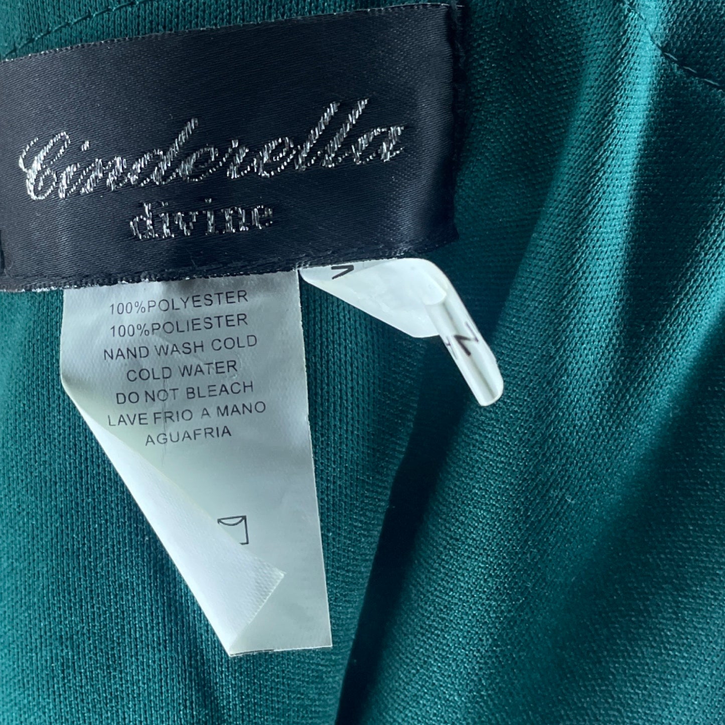 Vestido Cindirella Divine Lentejuelas Verde-Talla XS