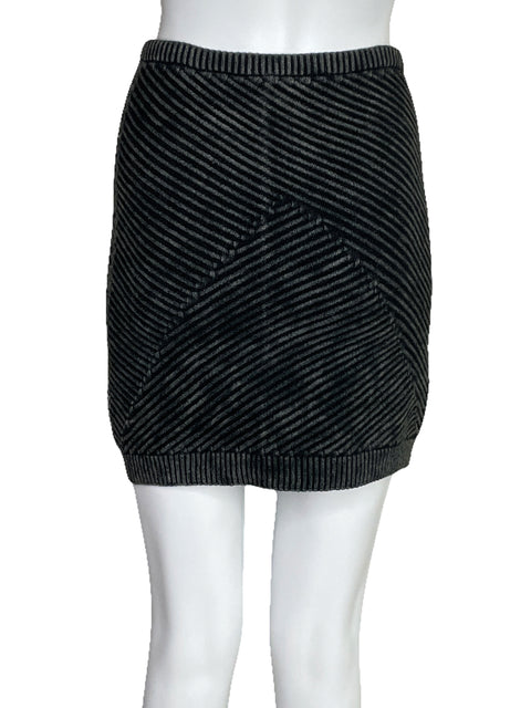 Falda Emory Park Acanalada Botones Gris-Talla S