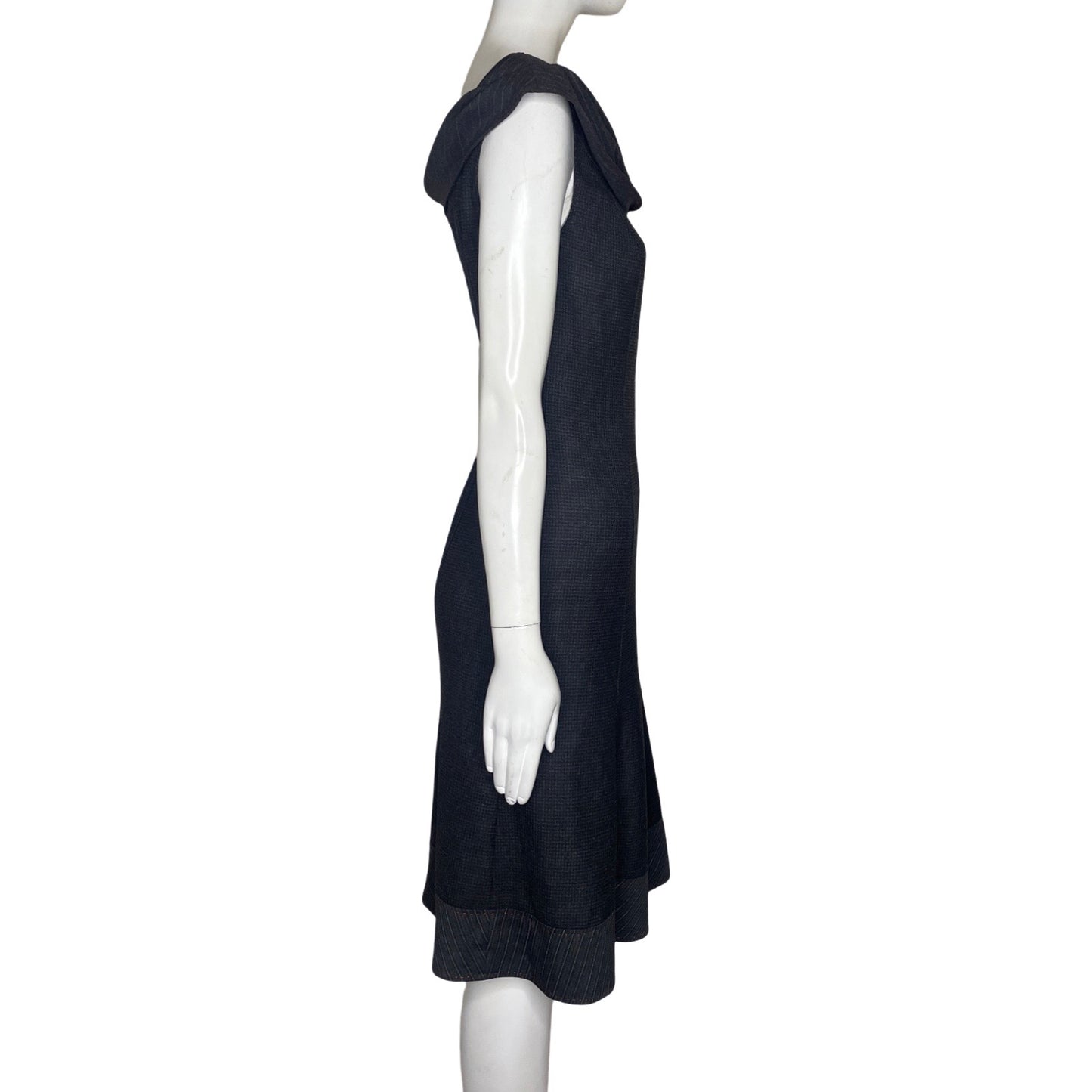 Vestido Moscchino Cheapanchic Cuello Nudo Gris-Talla 40
