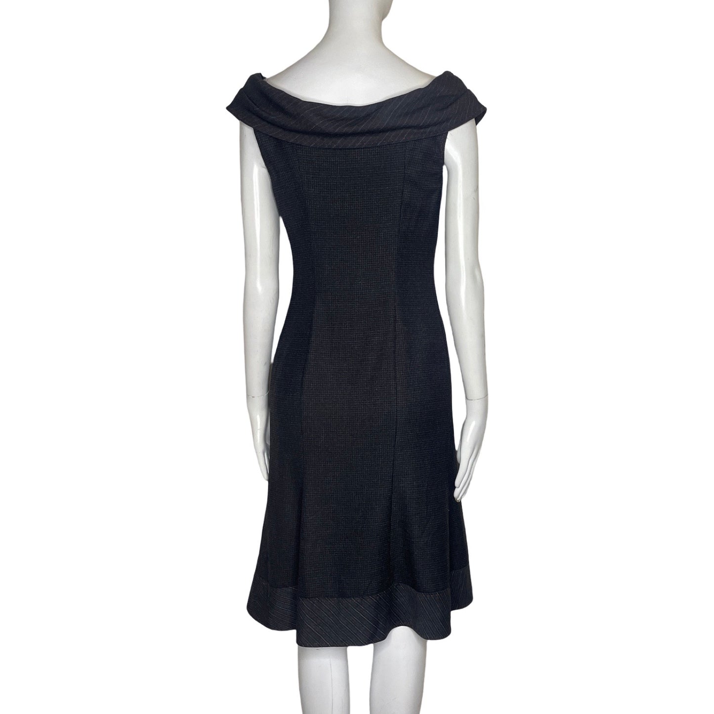 Vestido Moscchino Cheapanchic Cuello Nudo Gris-Talla 40