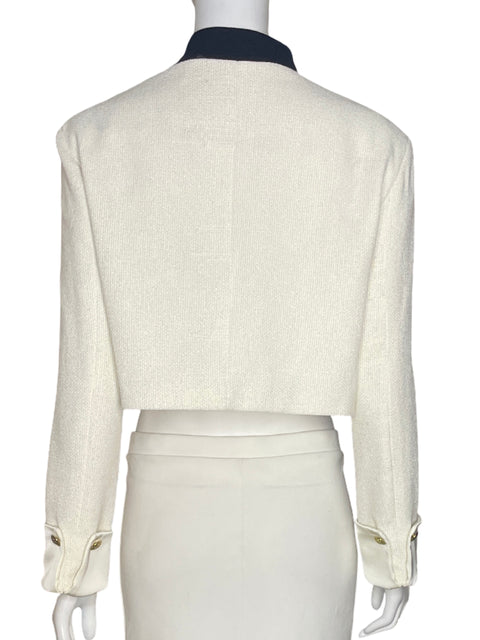 Blazer Baby Blue Tweed Blanco - Talla S