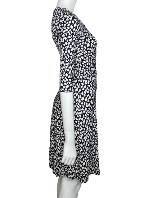 Vestido Lark & Ro Estampado Azul-Talla XS