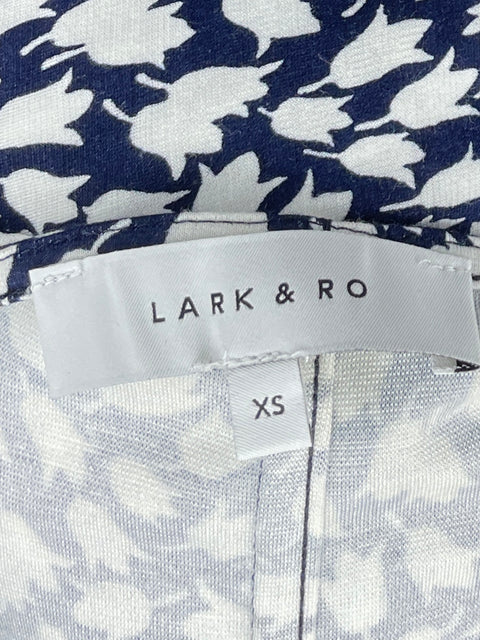 Vestido Lark & Ro Estampado Azul-Talla XS
