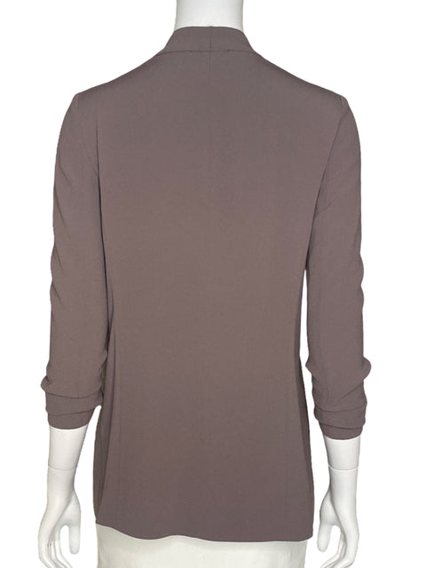 Cardigan Babaton Mangas Drapeadas Marron - Talla S