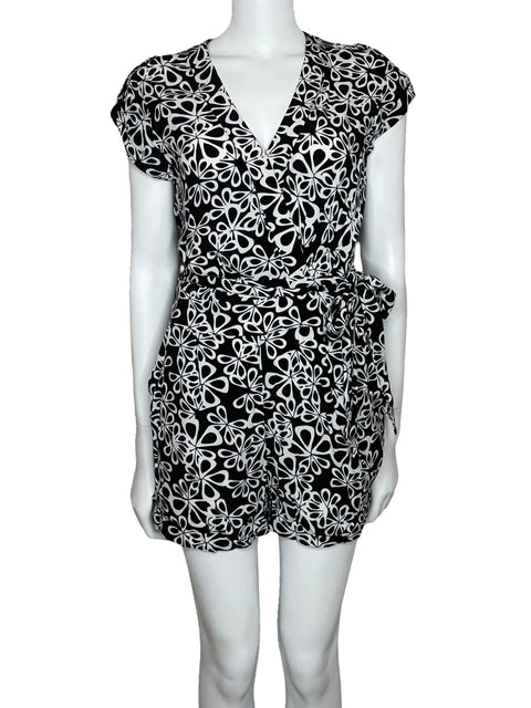 Romper Diane Von Furstenberg Escote V Negro-Talla 6