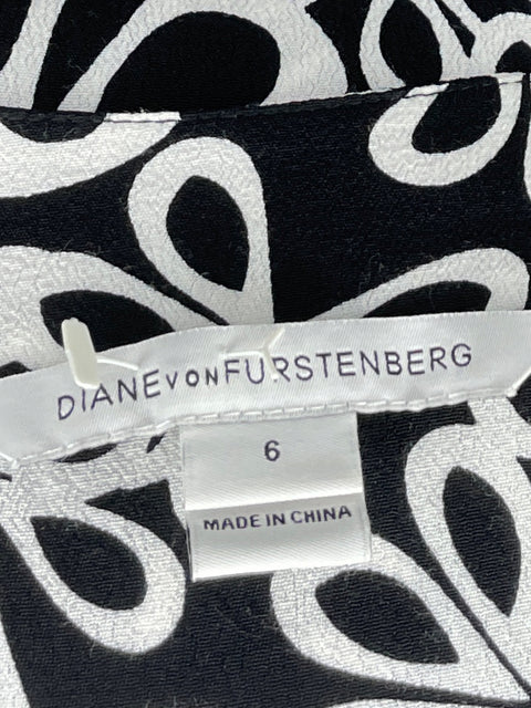 Romper Diane Von Furstenberg Escote V Negro-Talla 6