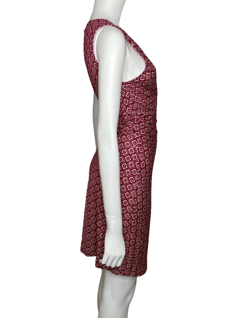 Vestido Diane Von Furstenberg Midi Sin Mangas Rojo-Talla 6
