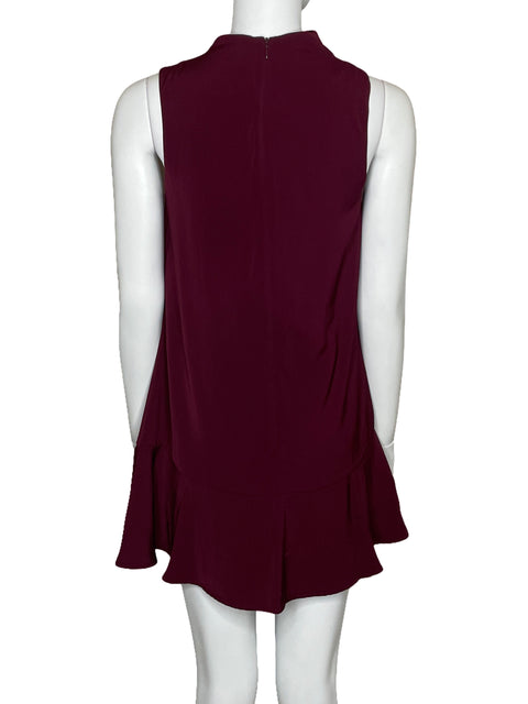 Vestido Keepsake Mini Cuello Alto Rojo-Talla S
