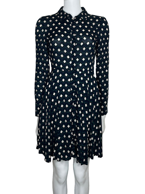 Vestido Zara Camisero Mini Azul-Talla XS