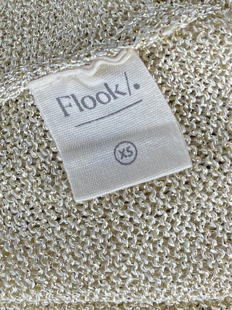 Vestido Flook Maxi Manga Larga Dorado-Talla XS