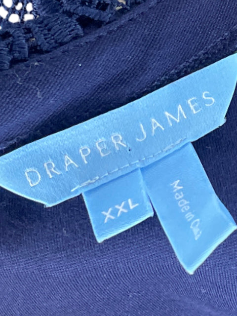 Vestido Draper James Cuello Encaje Azul - Talla XXL