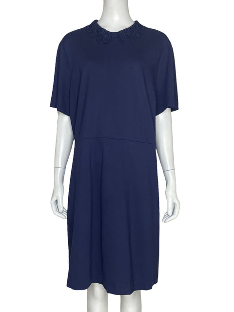 Vestido Draper James Cuello Encaje Azul - Talla XXL