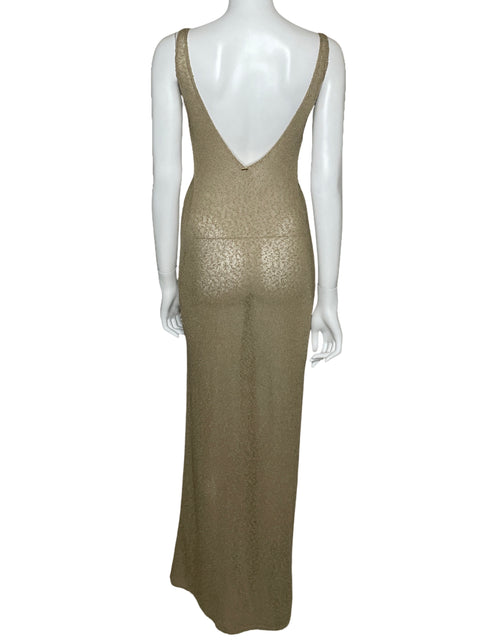 Vestido Flook Sin Mangas Maxi Beige-Talla XS